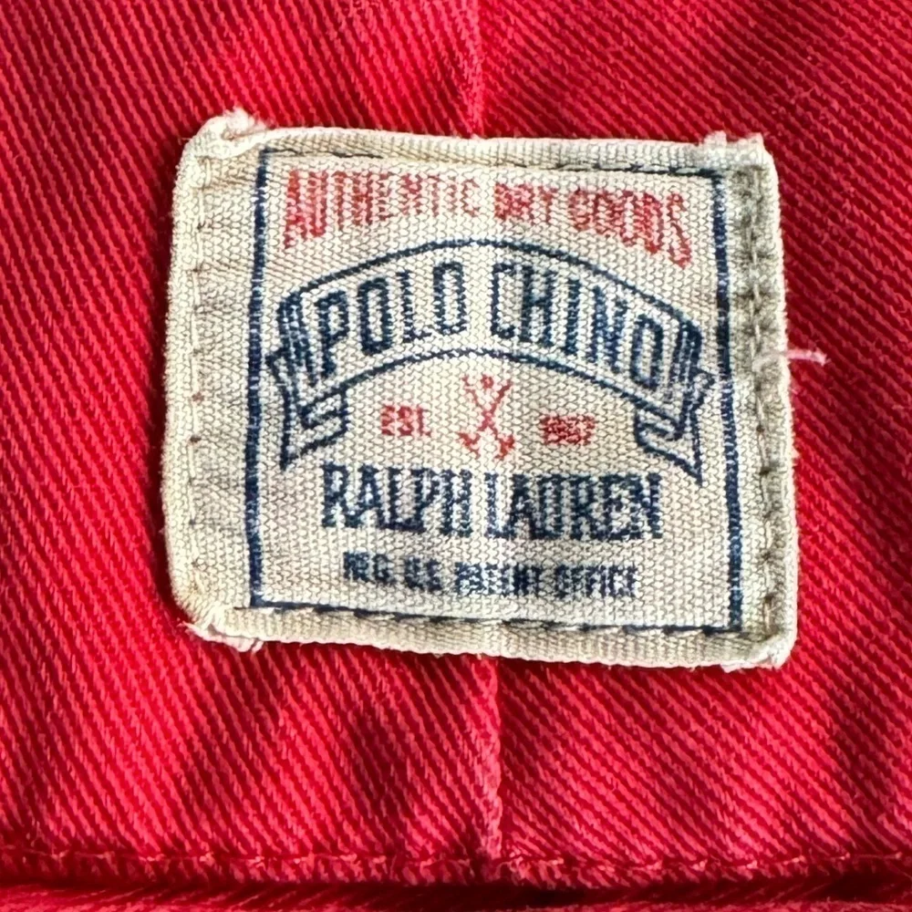 Vintage 80s Polo Ralph Lauren Pleated Pants Mens 36X32 Red 100% Cotton Made USA